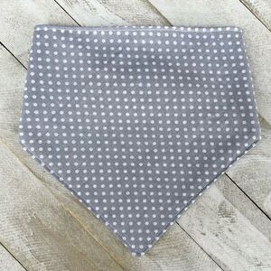 Grey and white polka dot bandana size small